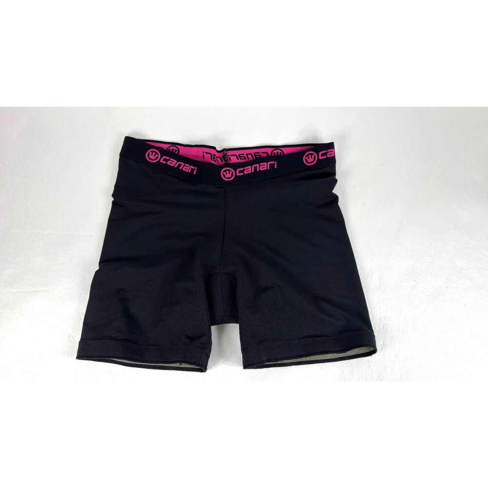 CANARI and Nishiki Capri Bike Pants Womens Black Padded Cycling Shorts Size M - Picture 2 of 13